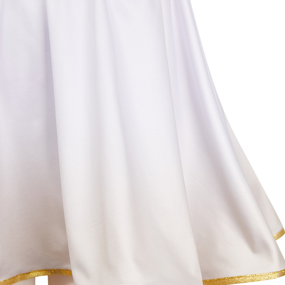 Robe blanche de cosplay pour femmes Medalist Yuitsuka Inori, costume pour Halloween et carnaval