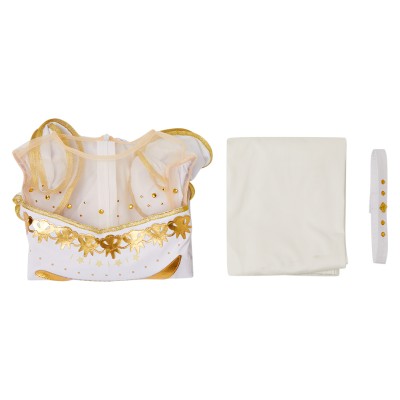 Robe blanche de cosplay pour femmes Medalist Yuitsuka Inori, costume pour Halloween et carnaval