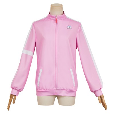 Veste de sport rose Medalist Yuitsuka Inori Costume de cosplay Tenue de carnaval d'Halloween