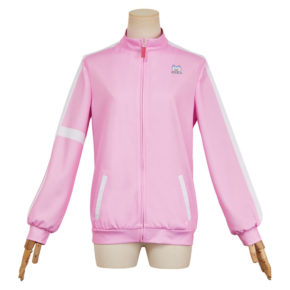 Veste de sport rose Medalist Yuitsuka Inori Costume de cosplay Tenue de carnaval d'Halloween