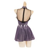 Robe violette de cosplay pour femmes Medalist Hikaru Kamisaki Costume de Halloween Tenue de carnaval