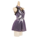 Robe violette de cosplay pour femmes Medalist Hikaru Kamisaki Costume de Halloween Tenue de carnaval