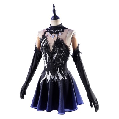 Costume de cosplay pour femmes Medalist Hikaru Kamisaki, noir, tenue pour Halloween et carnaval