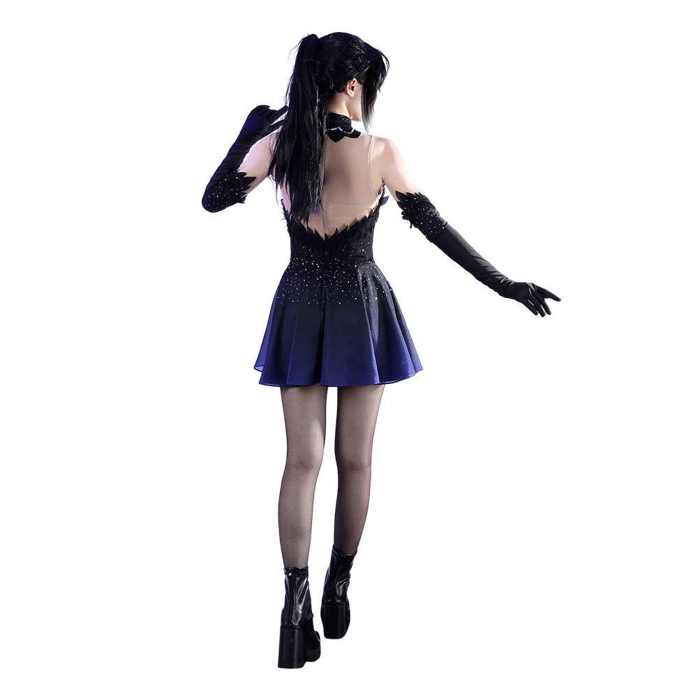Costume de cosplay pour femmes Medalist Hikaru Kamisaki, noir, tenue pour Halloween et carnaval