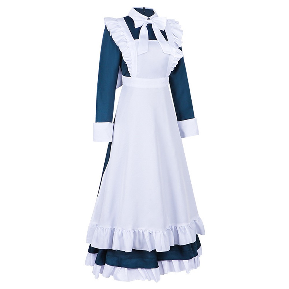 Robe de fête de la jeune fille française Mechanical Marie la robot femme de ménage costume de cosplay Halloween carnaval