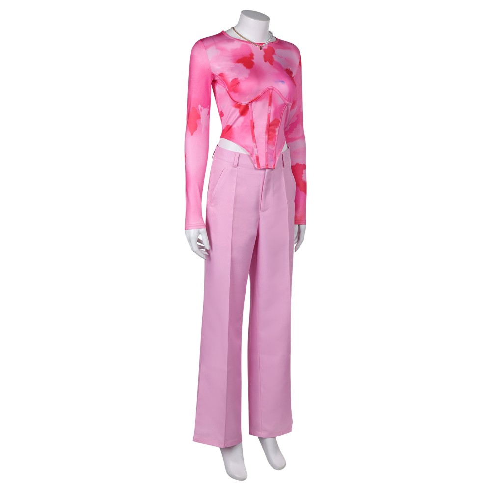 Mean Girls 2024 Regina George Pink Suit Cosplay Costume Halloween Carnival Outfit
