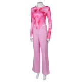 Mean Girls 2024 Regina George Pink Suit Cosplay Costume Halloween Carnival Outfit