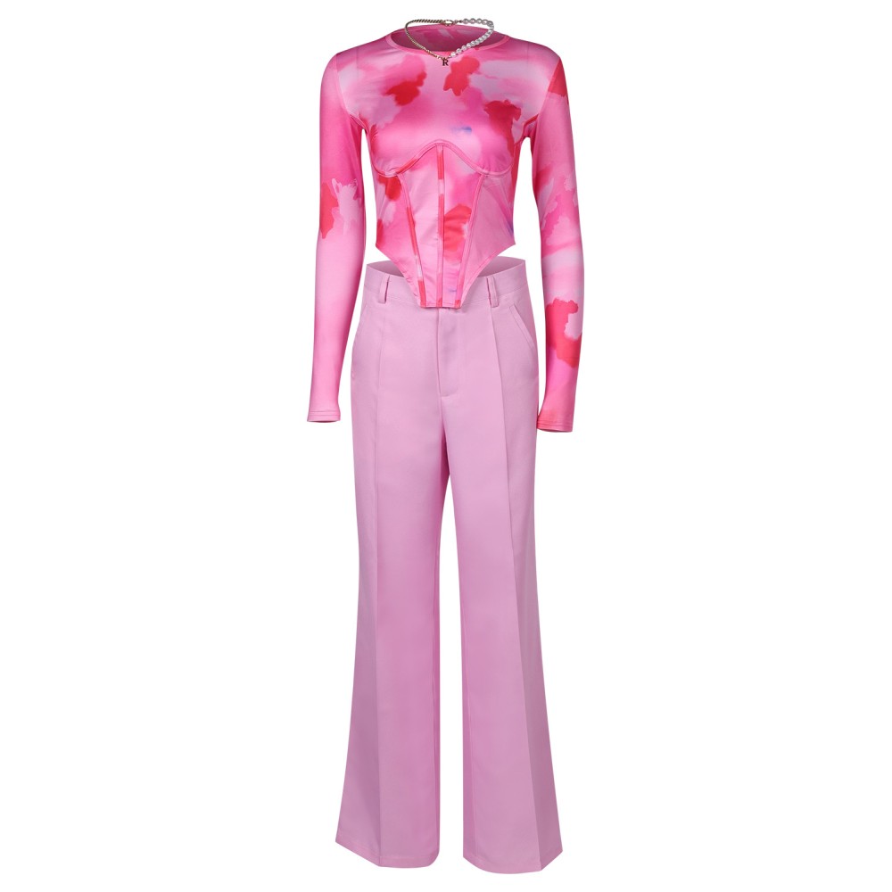 Mean Girls 2024 Regina George Pink Suit Cosplay Costume Halloween Carnival Outfit