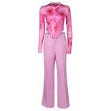 Mean Girls 2024 Regina George Pink Suit Cosplay Costume Halloween Carnival Outfit
