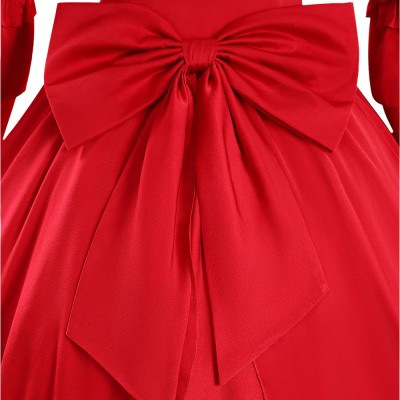 May I Ask for One Final Thing Scarlet El Vandimion Women Red Dress Cosplay Costume Halloween Carnival Outfit