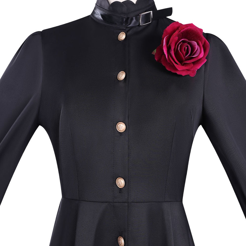 Puis-je demander une dernière chose ? Costume de cosplay pour femmes Scarlet El Vandimion, robe noire, tenue pour Halloween et carnaval.