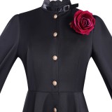 Puis-je demander une dernière chose ? Costume de cosplay pour femmes Scarlet El Vandimion, robe noire, tenue pour Halloween et carnaval.
