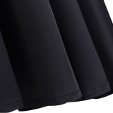 Puis-je demander une dernière chose ? Costume de cosplay pour femmes Scarlet El Vandimion, robe noire, tenue pour Halloween et carnaval.