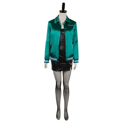 MaXXXine 2024 Maxine Women Green Suit Cosplay Costume Halloween Carnival Outfit