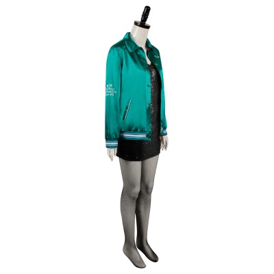 MaXXXine 2024 Maxine Femmes Costume de Cosplay Vert Costume de Carnaval d'Halloween