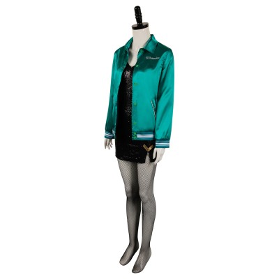 MaXXXine 2024 Maxine Femmes Costume de Cosplay Vert Costume de Carnaval d'Halloween