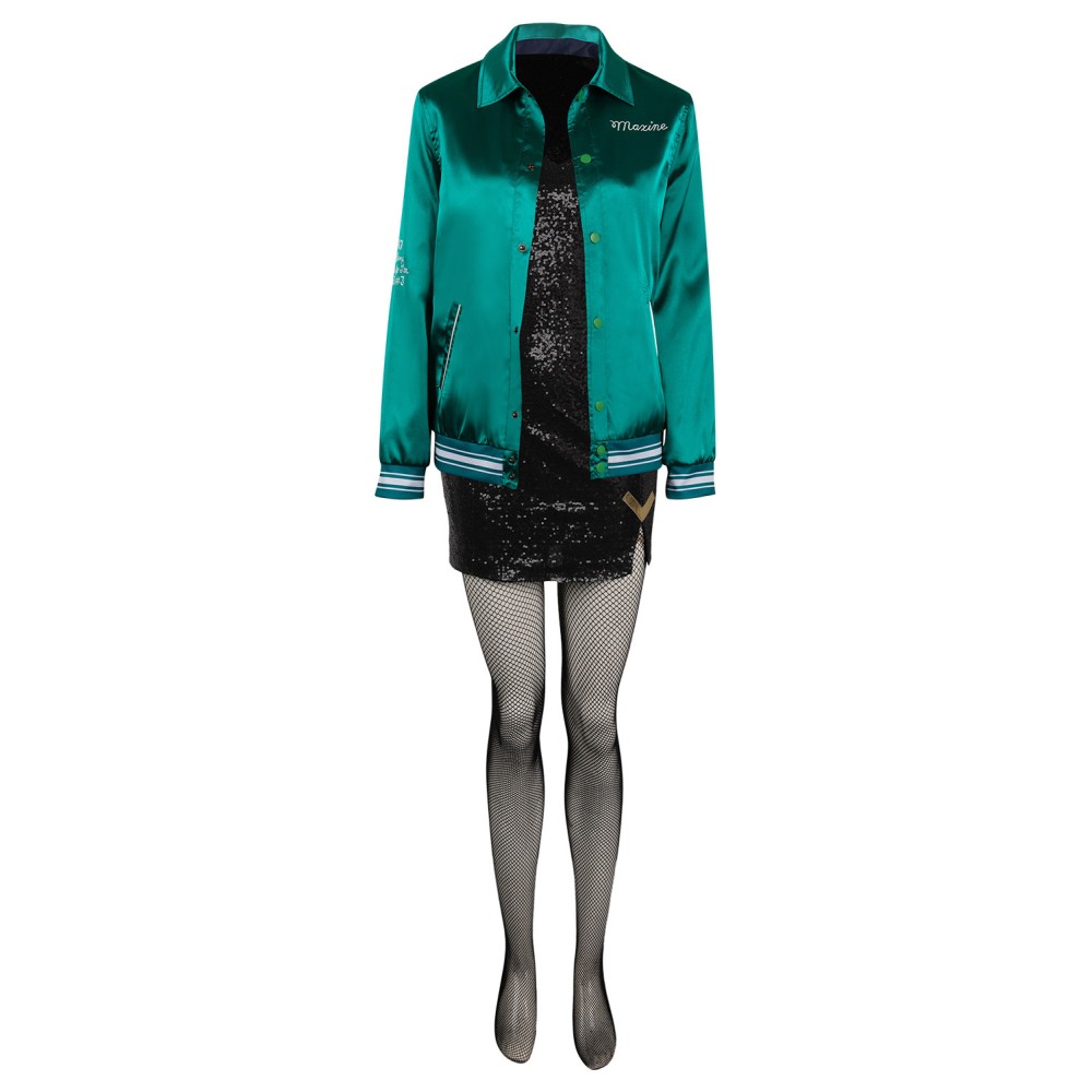 MaXXXine 2024 Maxine Femmes Costume de Cosplay Vert Costume de Carnaval d'Halloween