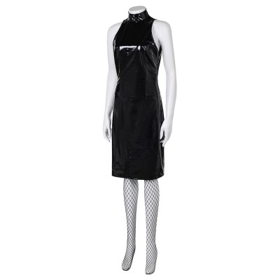 MaXXXine 2024 Maxine Minx Women Leather Dress Suit Cosplay Costume Halloween Carnival Outfit