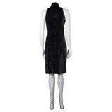 MaXXXine 2024 Maxine Minx Women Leather Dress Suit Cosplay Costume Halloween Carnival Outfit