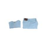 MaXXXine 2024 Ensemble de Costume Cosplay Maxine Minx Haut Pantalon Bleu Tenue Halloween Carnaval