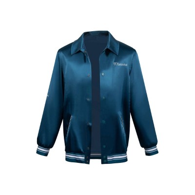 MaXXXine 2024 Costume de Cosplay de Manteau Bleu Maxine Tenue de Carnaval d'Halloween