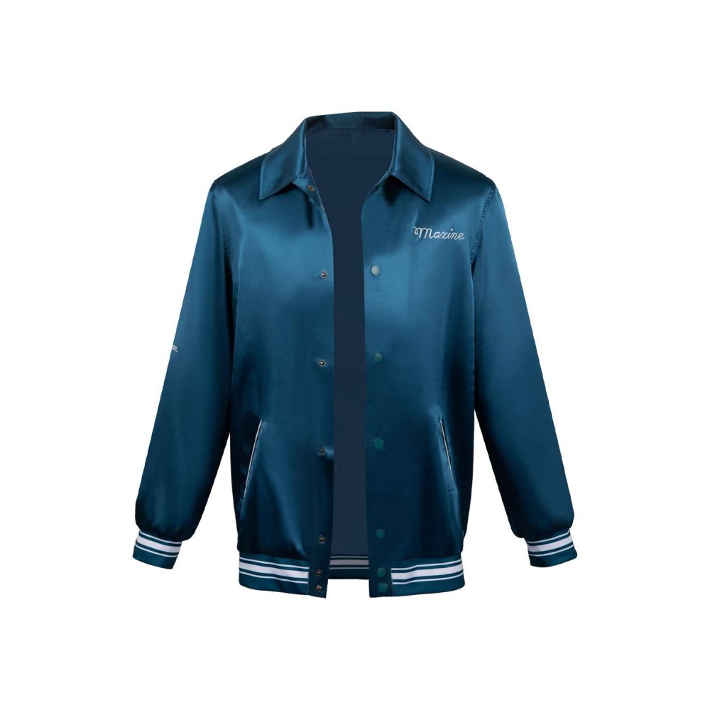 MaXXXine 2024 Costume de Cosplay de Manteau Bleu Maxine Tenue de Carnaval d'Halloween