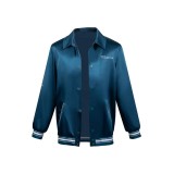 MaXXXine 2024 Costume de Cosplay de Manteau Bleu Maxine Tenue de Carnaval d'Halloween