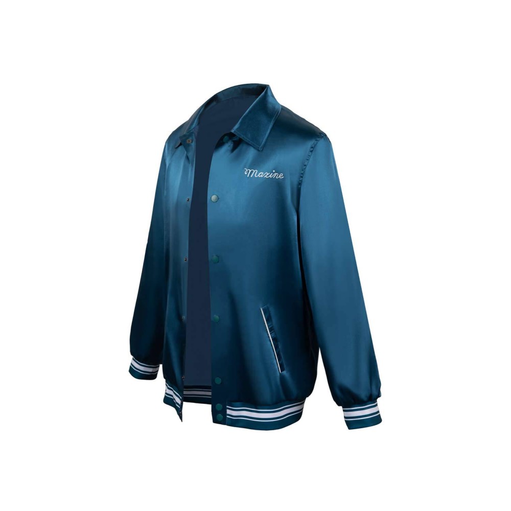 MaXXXine 2024 Costume de Cosplay de Manteau Bleu Maxine Tenue de Carnaval d'Halloween