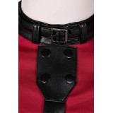 Maximus Aaron Moten Ensemble de Pantalon Rouge avec Ceinture Costume de Cosplay Apocalypse Costume d'Halloween Tenue de Carnaval