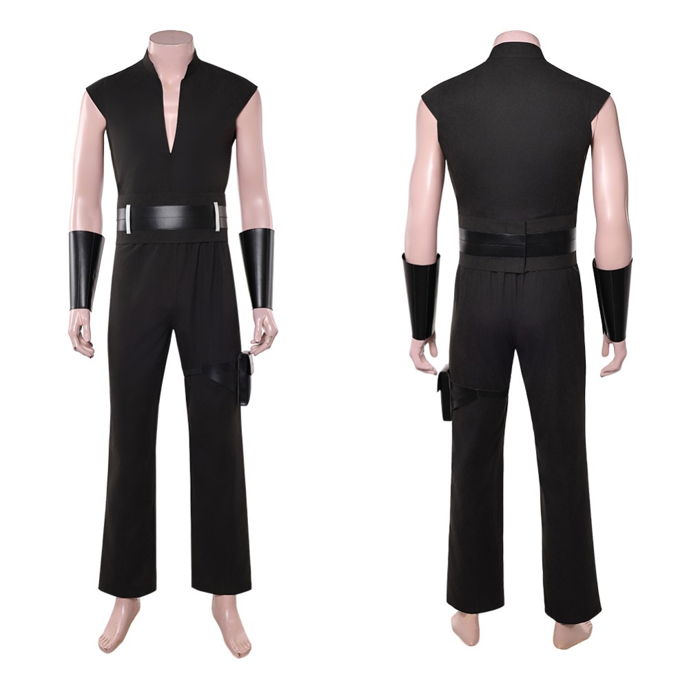 Maul Black Sleeveless Practice Cosplay Costume Halloween Carnival Outfit