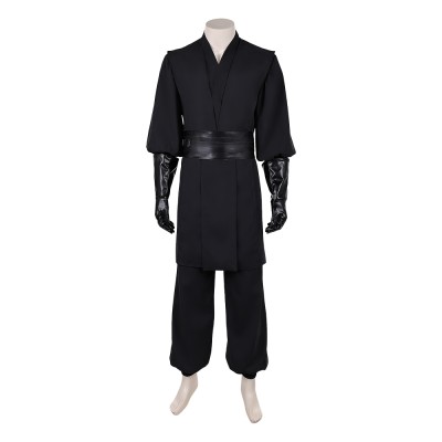 Maul Black Hoodless Combat Suit Cosplay Costume Halloween Carnival Outfit
