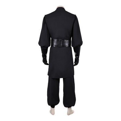 Maul Black Hoodless Combat Suit Cosplay Costume Halloween Carnival Outfit