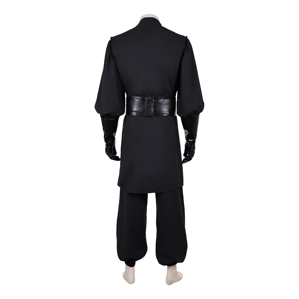 Maul Black Hoodless Combat Suit Cosplay Costume Halloween Carnival Outfit