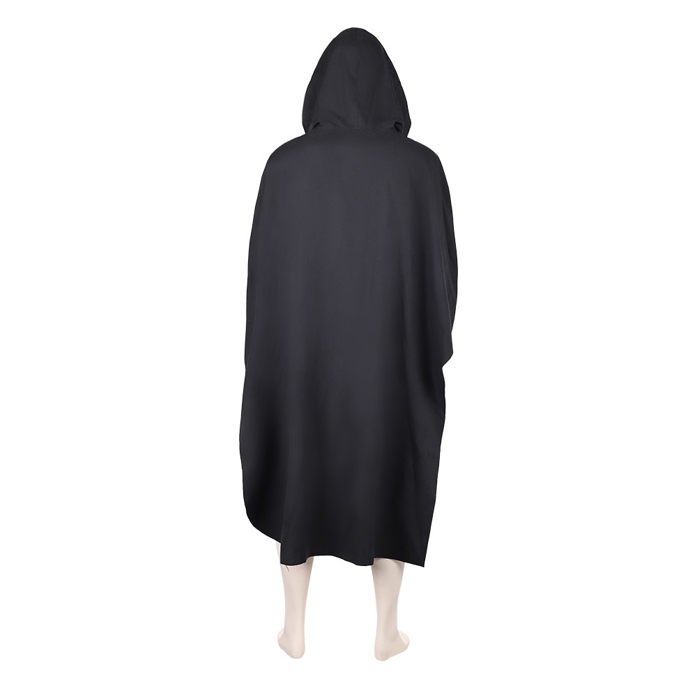 Maul Black Hooded Cloak Cosplay Costume Halloween Carnival Outfit