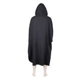 Maul Black Hooded Cloak Cosplay Costume Halloween Carnival Outfit