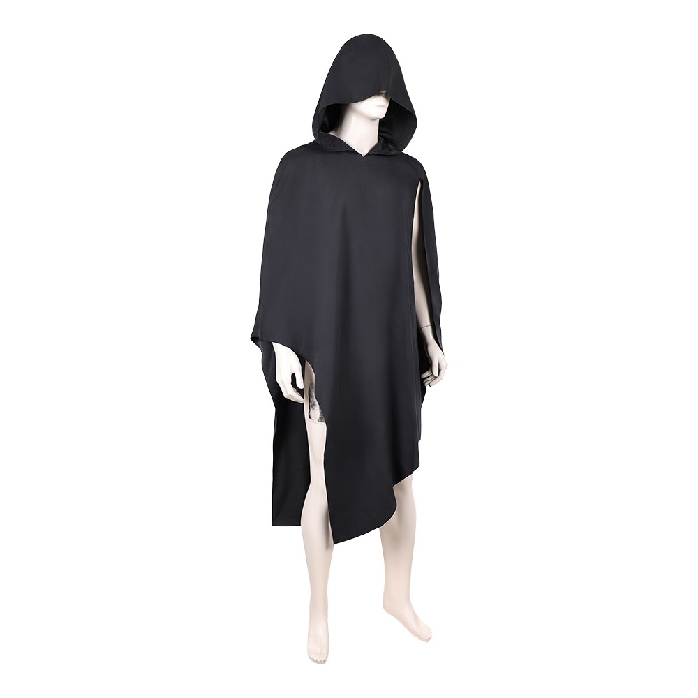 Maul Black Hooded Cloak Cosplay Costume Halloween Carnival Outfit