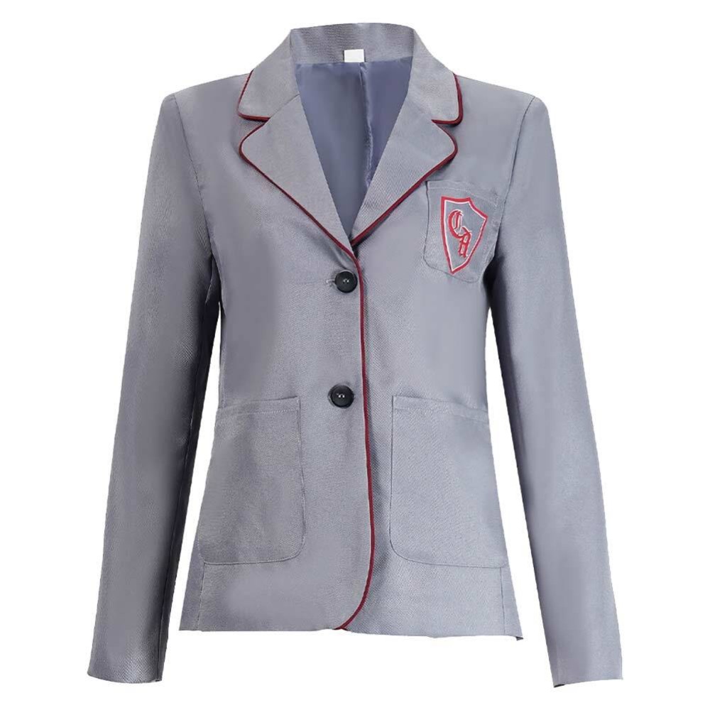 Matilda Women Gray Coat Cosplay Costume Halloween Carnival Outfit
