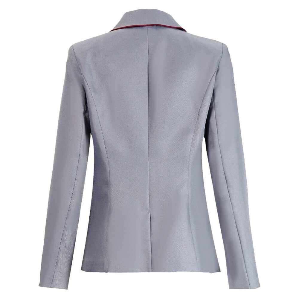 Matilda Women Gray Coat Cosplay Costume Halloween Carnival Outfit