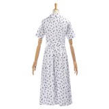 Matilda Hortensia Women White Floral Dress Cosplay Costume Halloween Carnival Outfit