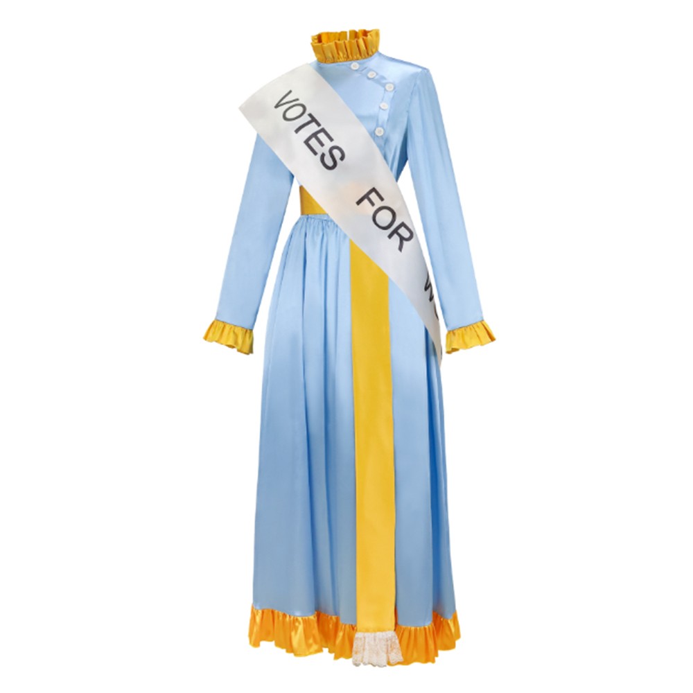 Costume de cosplay pour femmes Mary Poppins bleu, tenue de carnaval d'Halloween