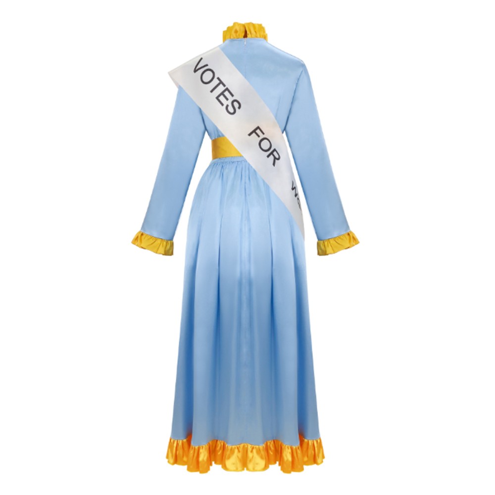 Costume de cosplay pour femmes Mary Poppins bleu, tenue de carnaval d'Halloween