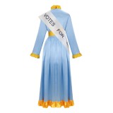 Costume de cosplay pour femmes Mary Poppins bleu, tenue de carnaval d'Halloween