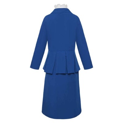Mary Poppins Mary Kids Children Blue Cosplay Costume Halloween Carnival Outfit