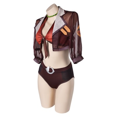 Rivals Squirrel Girl Doreen Green 2pcs Maillot de bain Costume Cosplay Halloween Carnaval Tenue