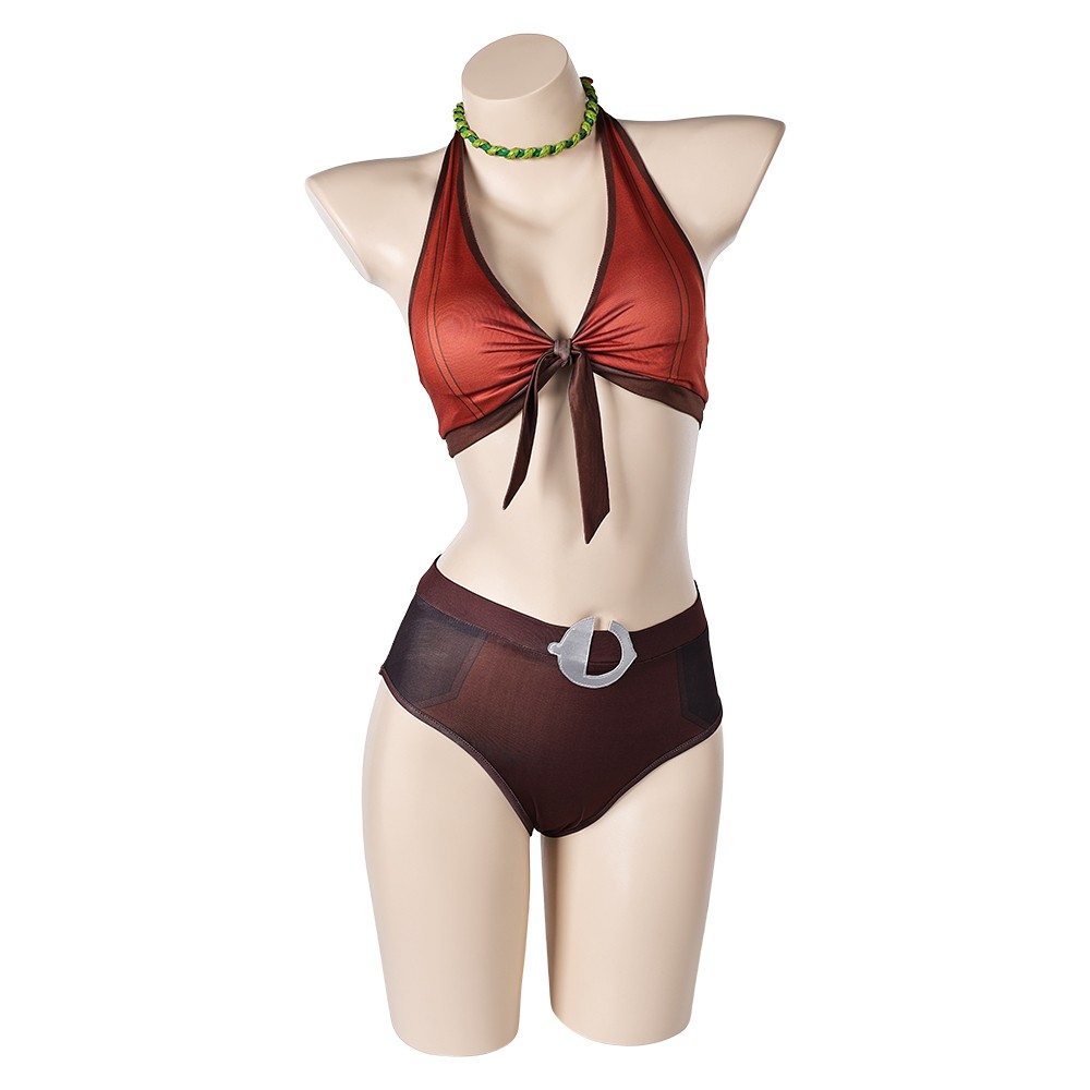 Rivals Squirrel Girl Doreen Green 2pcs Maillot de bain Costume Cosplay Halloween Carnaval Tenue