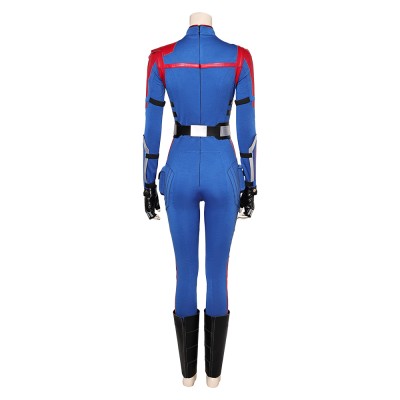Rivals Mantis Femmes Bleu Combinaison Costume Cosplay Halloween Carnaval Tenue