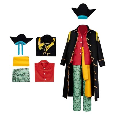 Costume de cosplay rouge Marshall D. Teach pour Halloween et carnaval