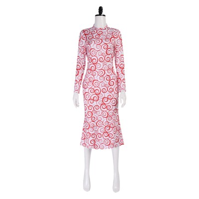 Mars Attacks Martian Girl Women Pink Dress Party Cosplay Costume Halloween Carnival