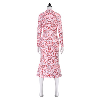 Mars Attacks Martian Girl Women Pink Dress Party Cosplay Costume Halloween Carnival