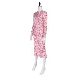 Mars Attacks Martian Girl Women Pink Dress Party Cosplay Costume Halloween Carnival